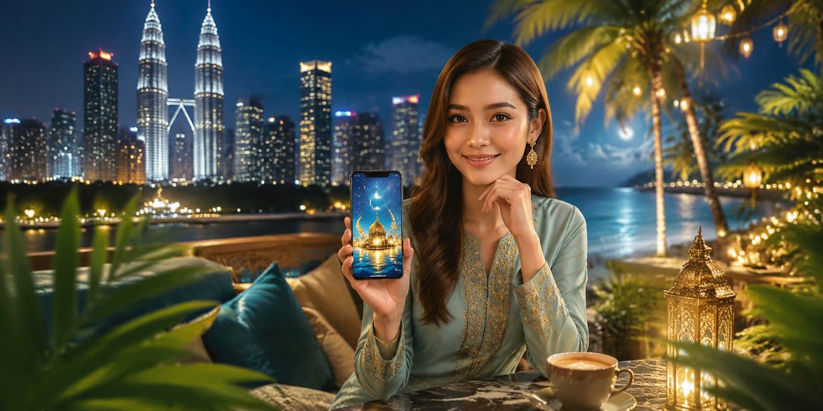 Pengguna Malaysia bermain poker dalam talian melalui telefon sempena Hari Raya dengan antara muka meis3d