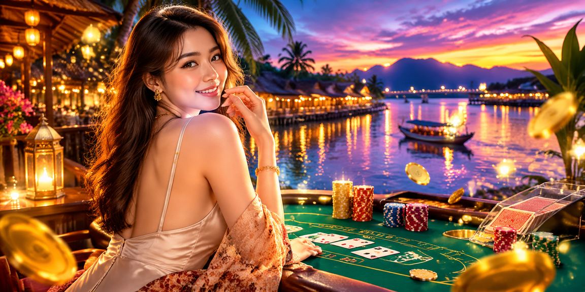 Suasana meja Baccarat dalam kasino dalam talian yang mewah dan profesional